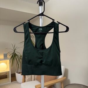 Women’s | Abercrombie & Fitch YPB Racerback Sports Bra, Deep Green | Large